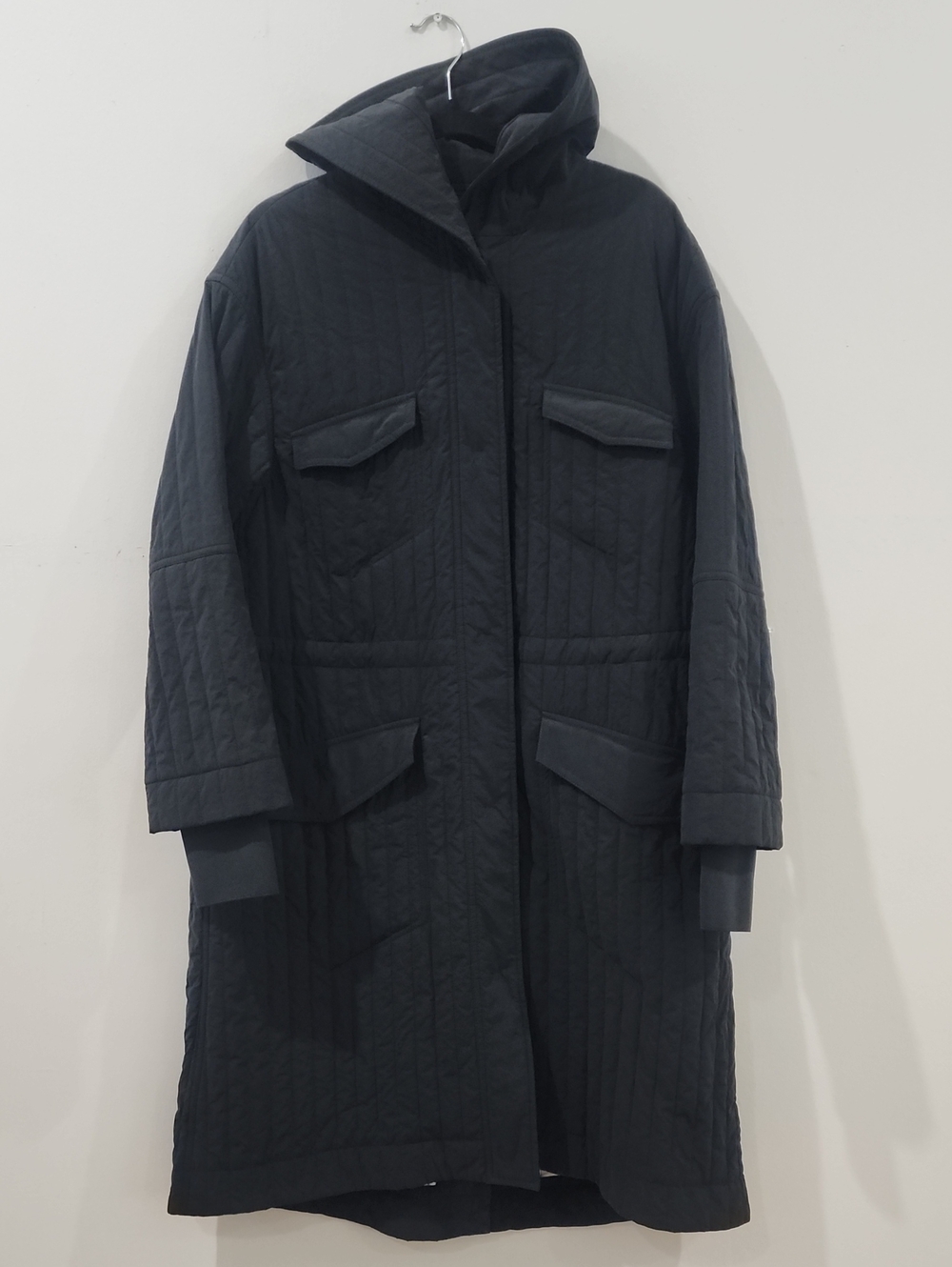 Cos Quilted Hooded Coat